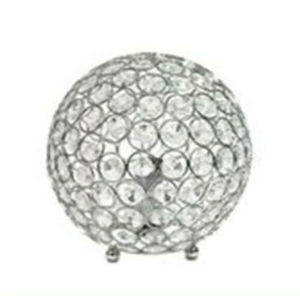 10" Elegant Designs Elipse Crystal Ball Table Lamp Restorative Bronze LT1067-RBZ
